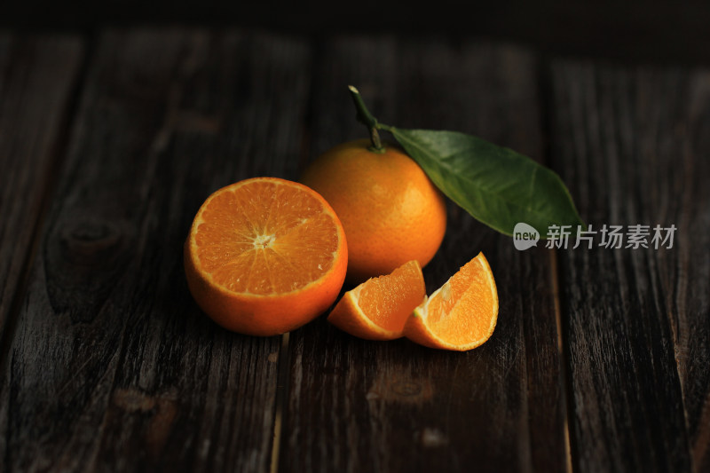 切开的橙子 水果 桔柑 健康食物
