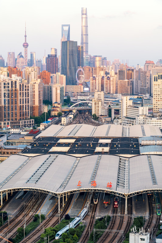 上海站城市建筑风光