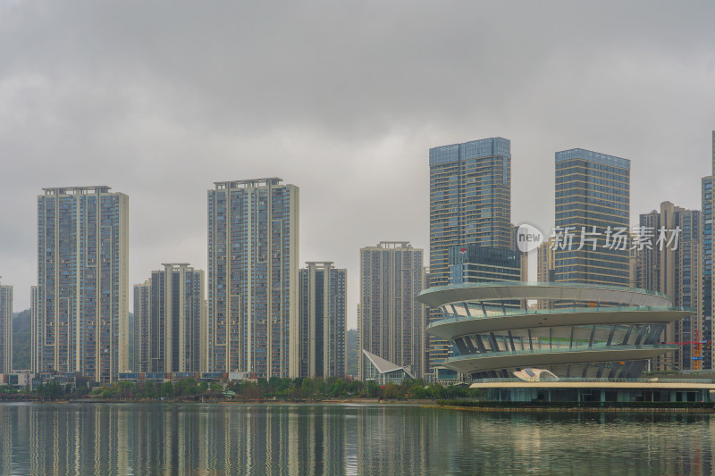 湖南长沙梅溪湖居住区城市天际线