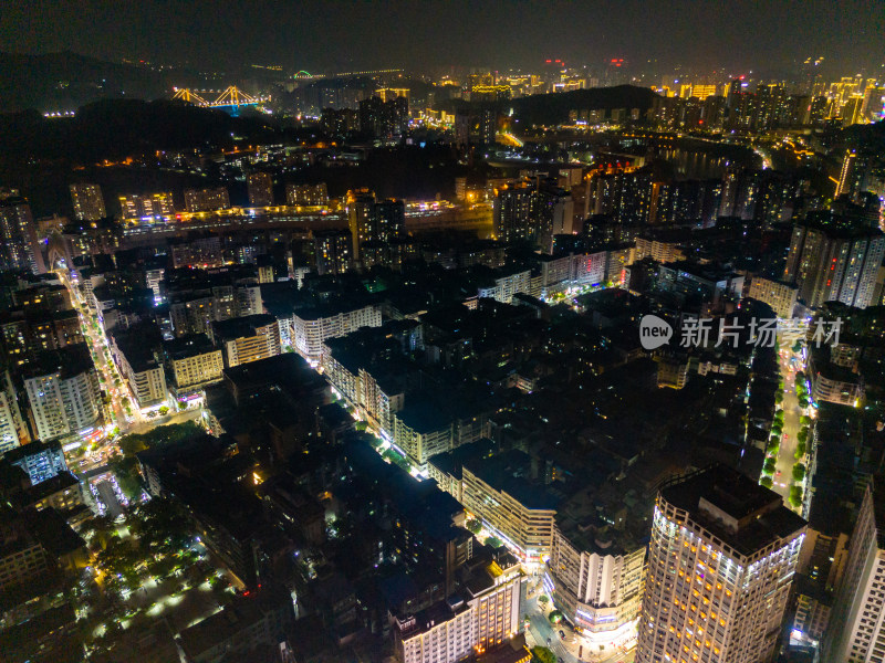 达州夜景航拍图