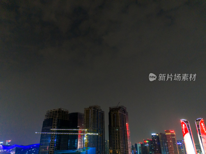 成都夜景交通航拍图