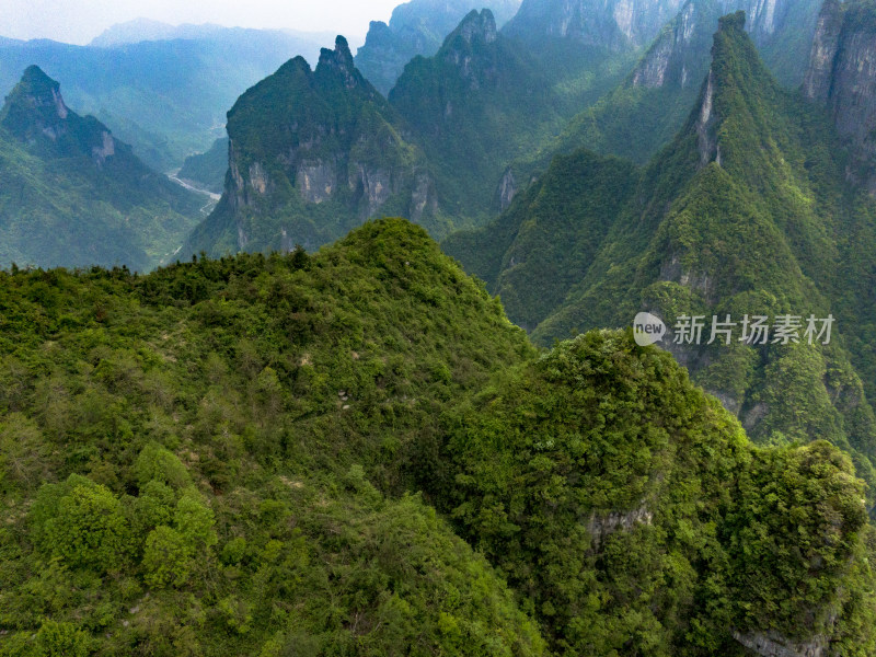 湖南张家界奇特山川航拍摄影图