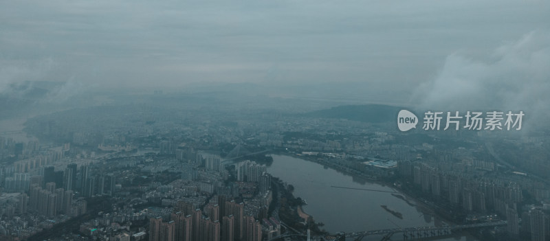 航拍福州城市风光