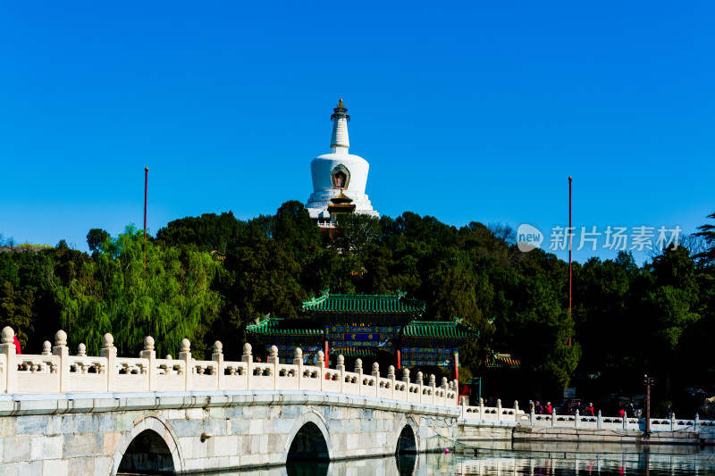 北京北海公园永安桥与白塔-DSC_8842