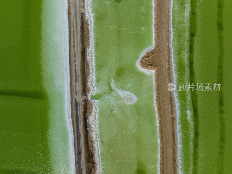 青海海西州大柴旦翡翠湖网红高空航拍