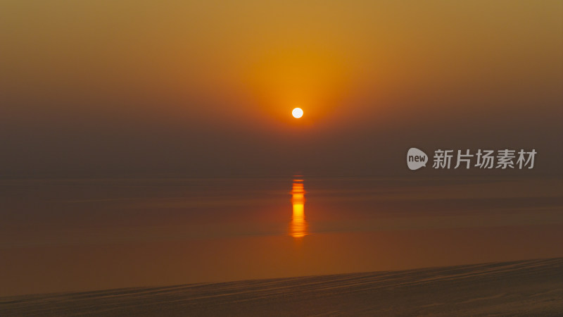 杭州冬季钱塘江滩涂湿地航拍