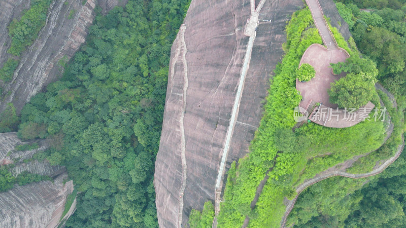 丹霞地貌湖南万佛山4A景区航拍图