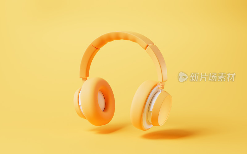 头戴式耳机3D渲染