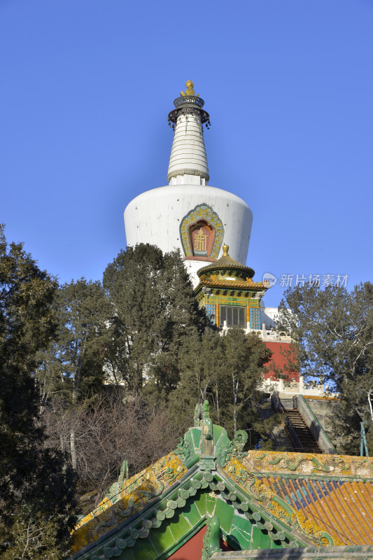 北京北海公园白塔景观