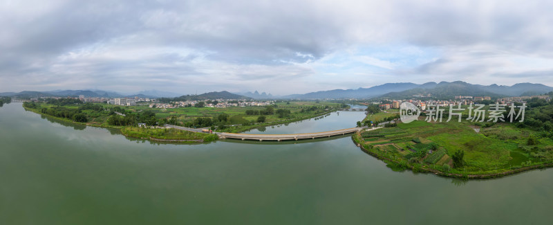 航拍韶关武江龙归自然风景全景