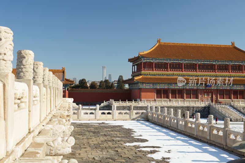 北京故宫古建筑雪景