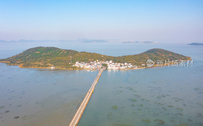 苏州太湖阴山岛航拍