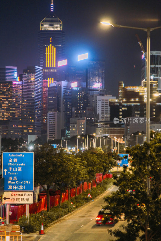 香港夜景街道
