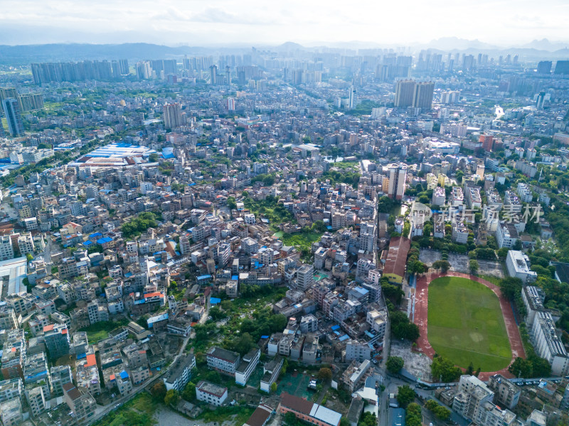 广西玉林城市风光航拍图