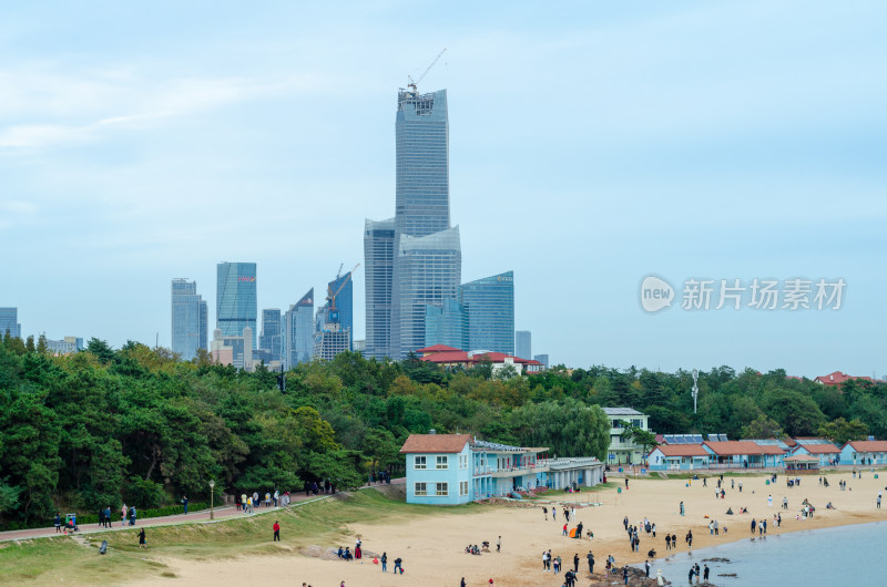 青岛第二海水浴场全景图