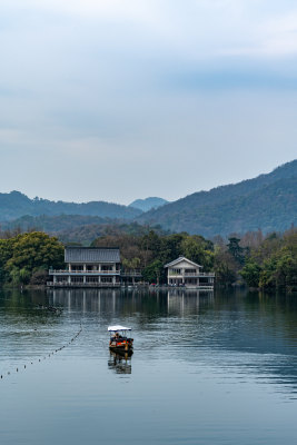 杭州西湖曲院风荷苏堤白堤雷峰塔景点景观