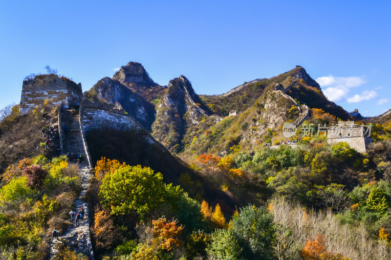 万里长城秋天自然风景