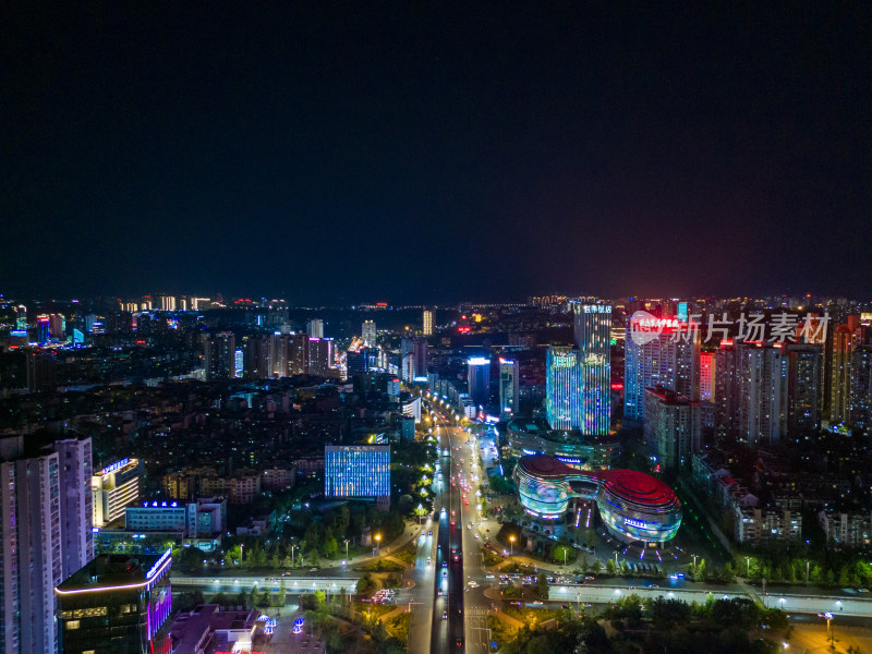 四川泸州城市夜景