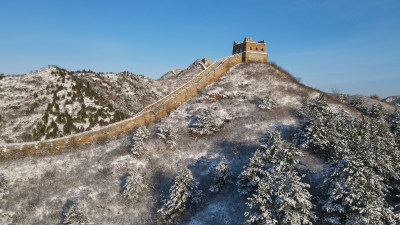 中国长城宣传图大气风光日出日落