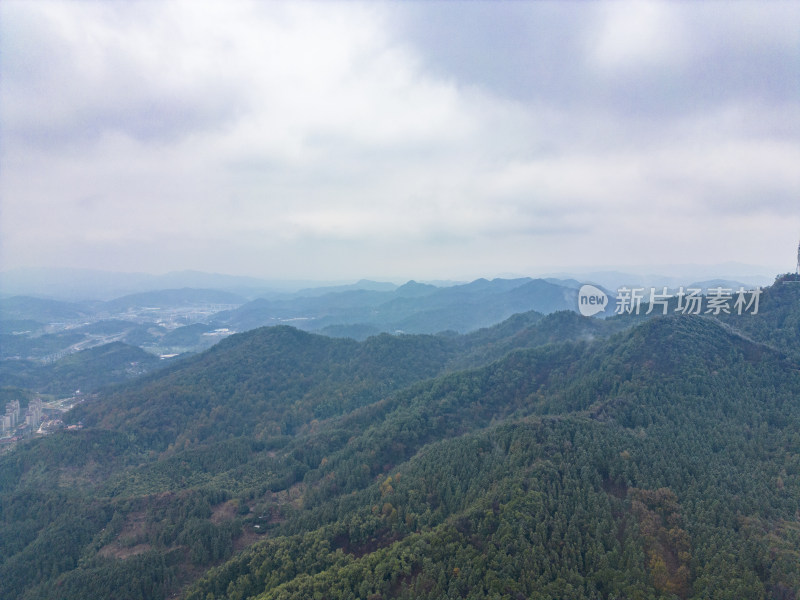 山川丘陵地貌航拍摄影图