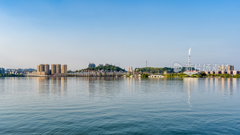 湖北省黄石市磁湖全景风光