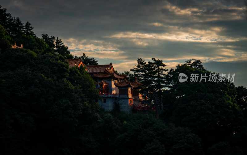 西岳华山日出日落朝霞晚霞云海美景