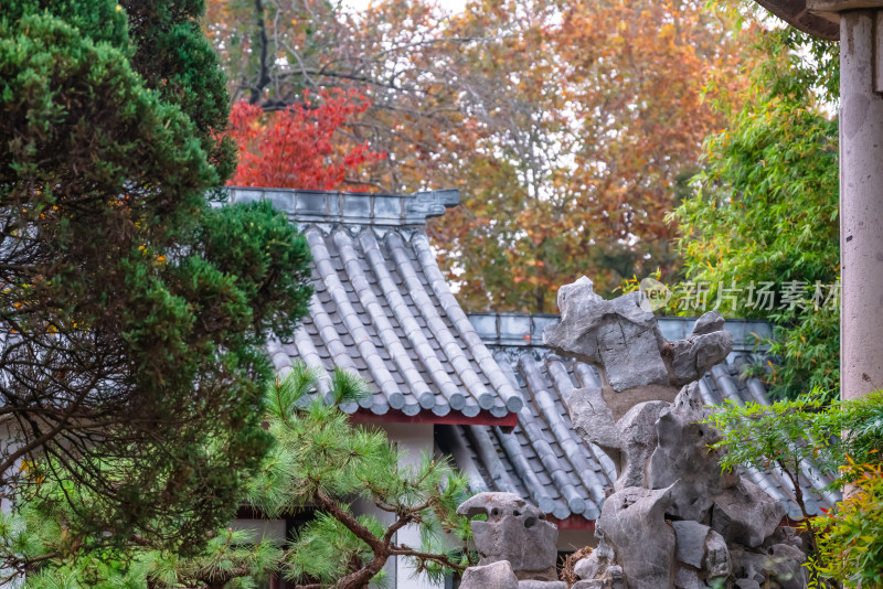 南京钟山风景名胜区明孝陵中的建筑风景