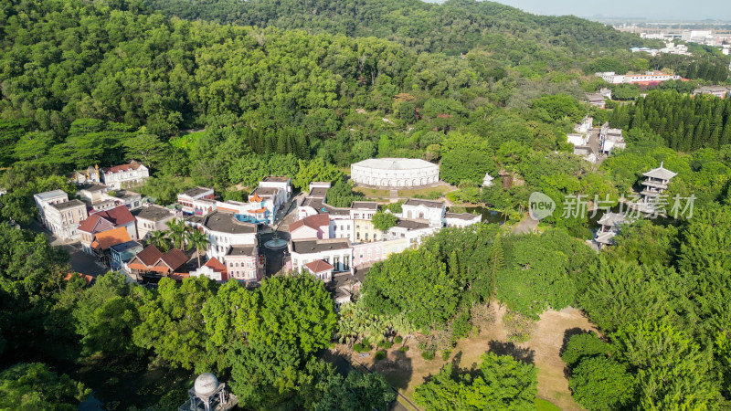 航拍广东中山孙中山故里旅游区