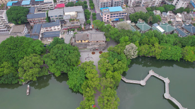 广西桂林两江四湖5A景区航拍