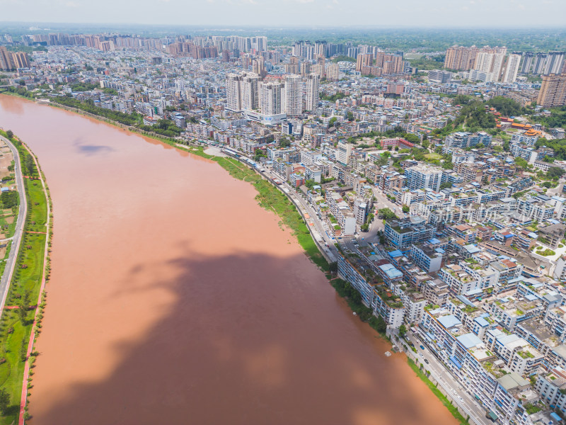 城市洪水航拍