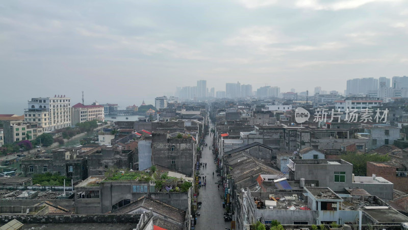 航拍广西北海老城4a景区