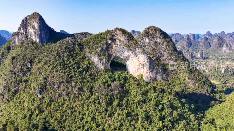 阳朔月亮山景区航拍图