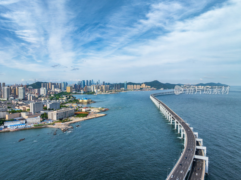 俯瞰大连星海湾大桥