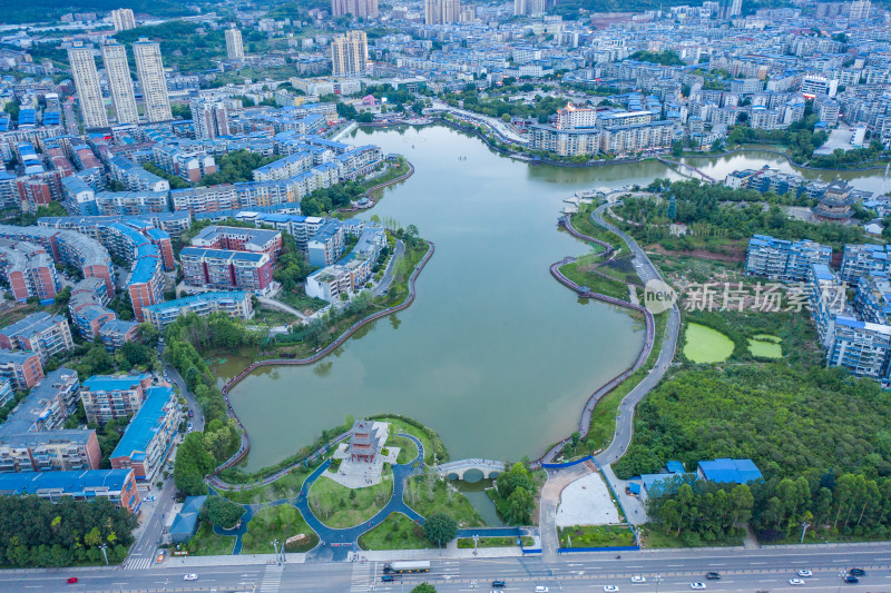 四川省西充县航拍