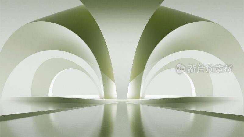 现代抽象几何建筑空间