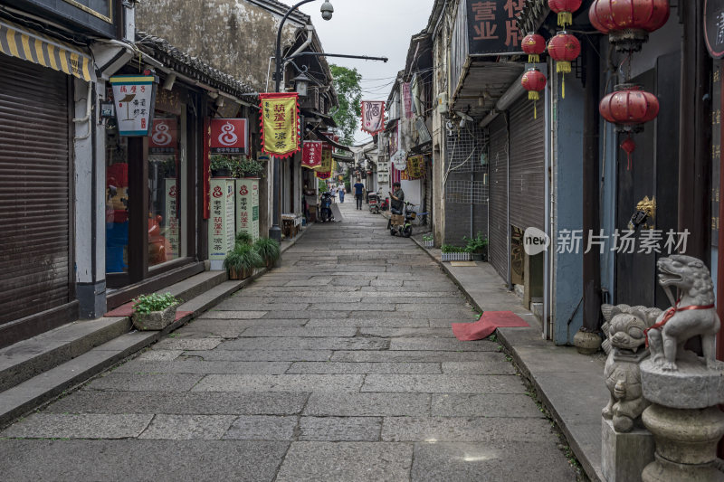 绍兴仓桥直街江南水乡风景