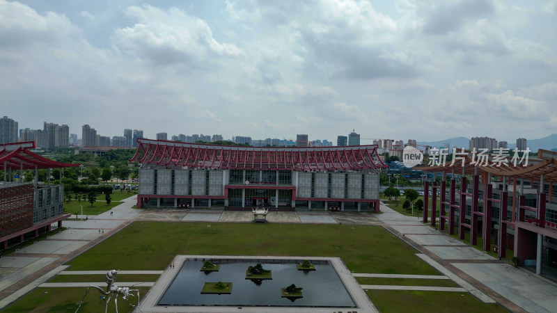航拍福建漳州博物馆