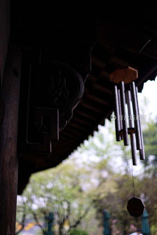 中国杭州永福寺悬挂的风铃