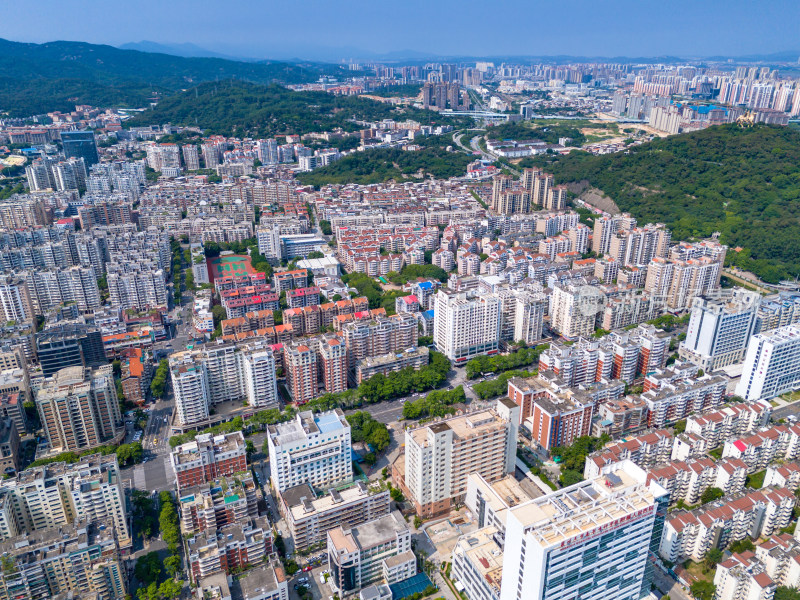 福建泉州城市风光建筑航拍图