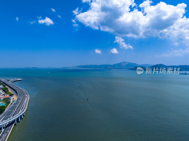 福建厦门城市风光鼓浪屿航拍图