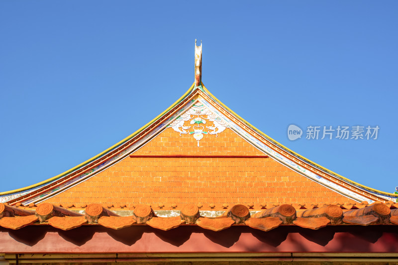 福建泉州承天禅寺红砖厝燕尾脊