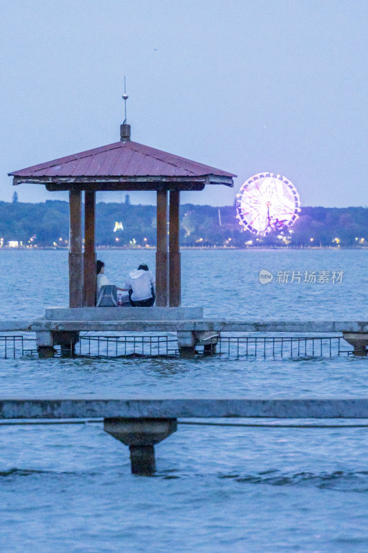 武汉东湖风景区听涛泳场景点