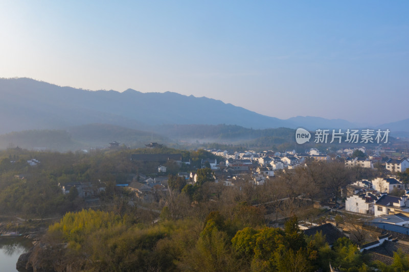 安徽宣城市泾县桃花潭景区清晨风光