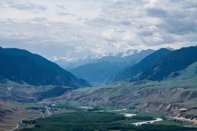 中国新疆伊犁阔克苏大峡谷自然风景