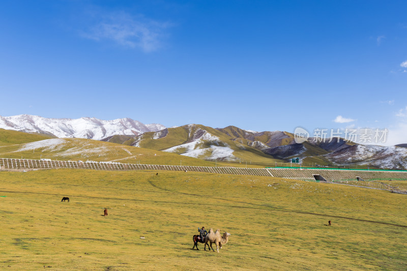 青藏高原青海祁连山脉天境祁连雪山雪景