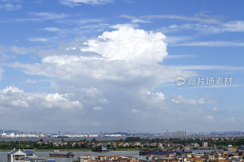 广州港城市风光与白云景致