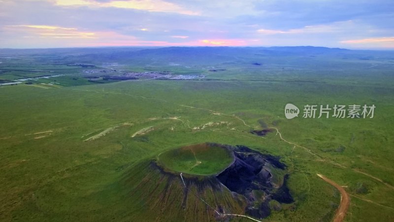 内蒙古察哈尔火山航拍