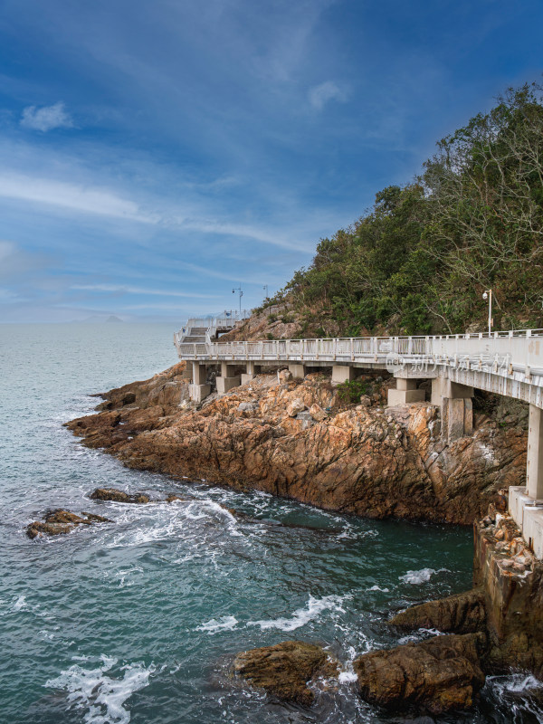 深圳盐田大梅沙海滨栈道风光