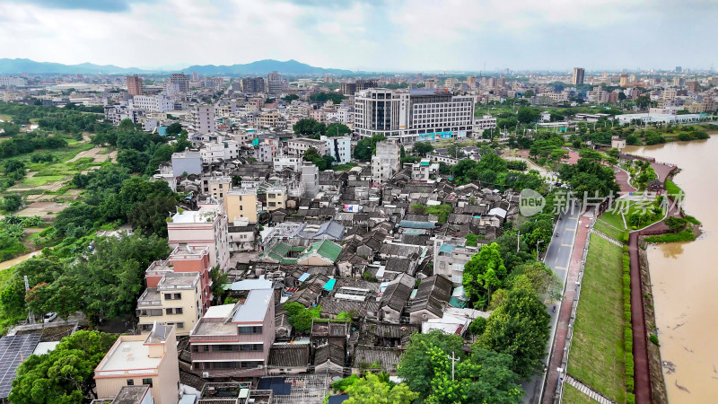 广东潮州凤凰塔地标建筑航拍