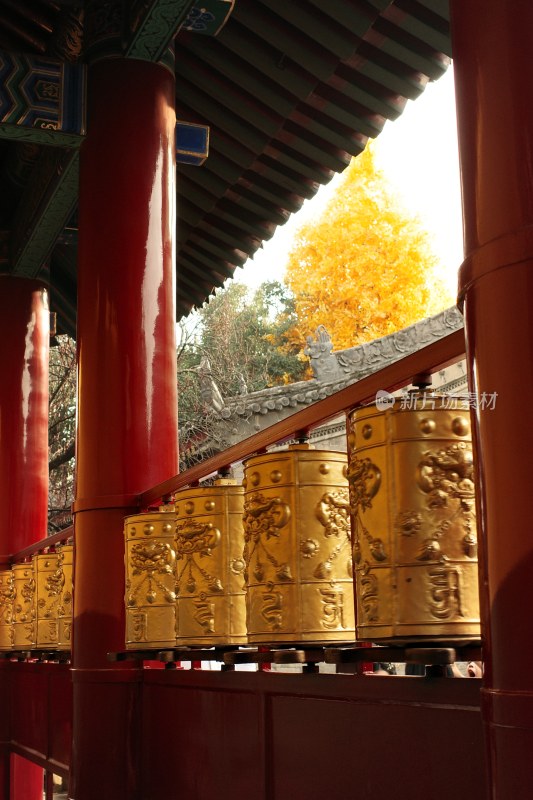 西安藏传寺庙广仁寺内部景观